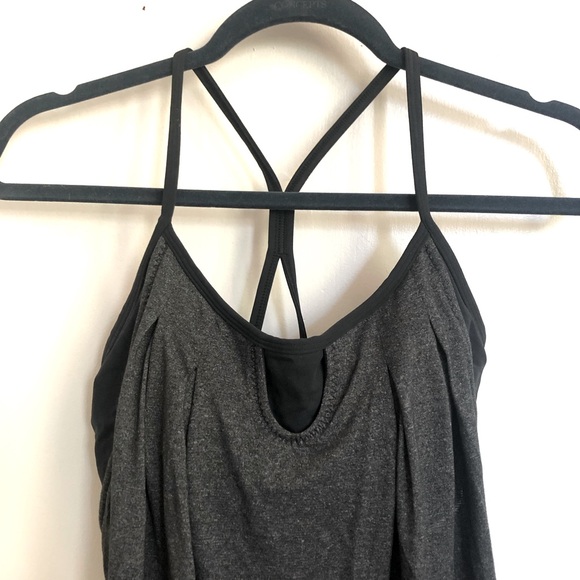 LULULEMON | charcoal tank with built in bra - Picture 2 of 4